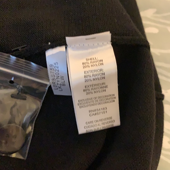 Karl Lagerfeld, Sweater Midi Dress, Small, Black and White - Picture 5 of 7